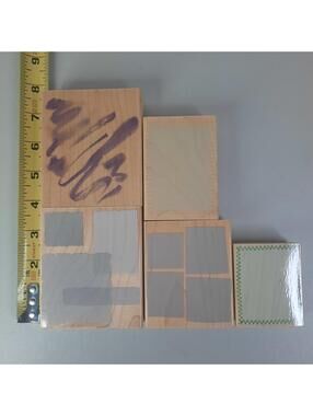 Hero Arts Lot of 5 Abstract Shadow Background Rubber Stamps Craft